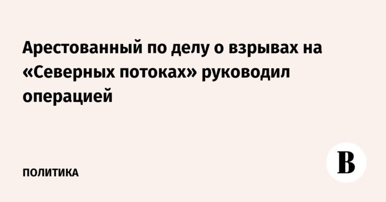 Арестованный по делу о взрывах на «Северных потоках» был руководителем операции