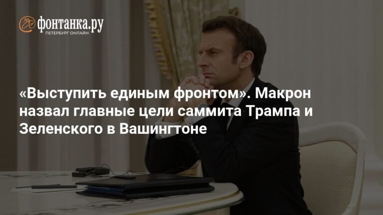 Макрон: саммит Трампа и Зеленского в Вашингтоне - единый фронт за Украину