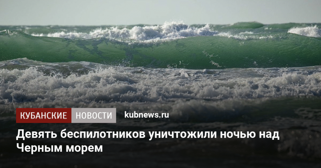 Ночью над Черным морем уничтожили девять украинских беспилотников