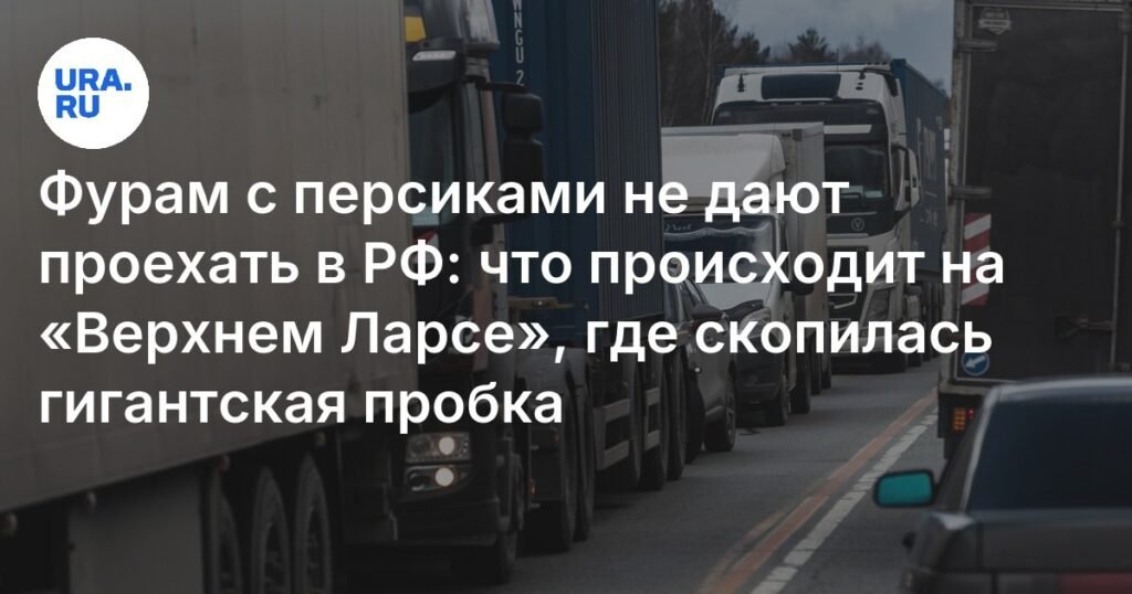 Пробка на «Верхнем Ларсе»: фурам с персиками и сливами не дают проехать в РФ