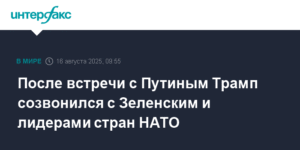 Трамп созвонился с Зеленским и лидерами НАТО после встречи с Путиным