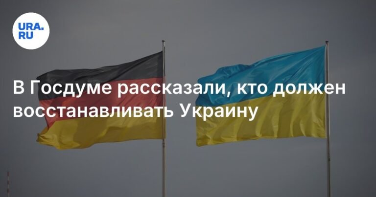 В Госдуме назвали страны, ответственные за восстановление Украины