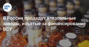 В России выставят на продажу алкогольные заводы, изъятые за финансирование ВСУ