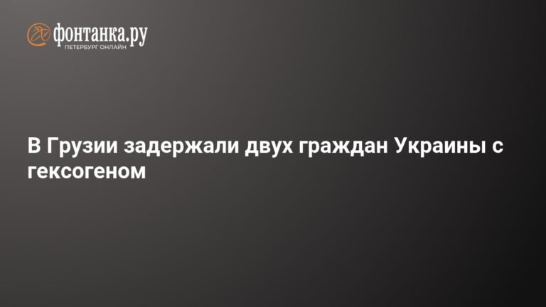 Грузинские силовики задержали украинцев с гексогеном