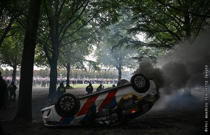 Протесты правых активистов в Нидерландах закончились столкновениями с полицией