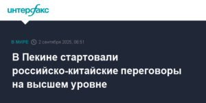 Российско-китайские переговоры на высшем уровне начались в Пекине