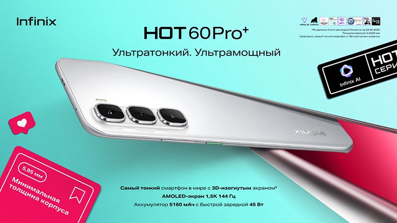 Смартфоны Infinix HOT60 Pro и HOT60 Pro+ появились в России