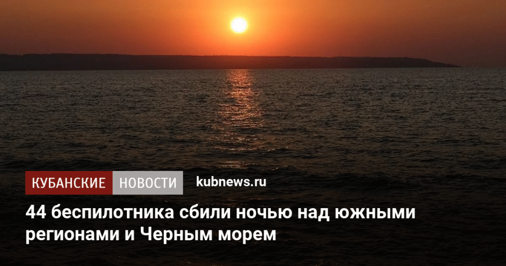 Ночью над южными регионами и Черным морем сбито 44 беспилотника