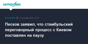Песков: Переговоры с Киевом в Стамбуле поставлены на паузу