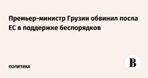 Премьер Грузии обвинил посла ЕС в поддержке протестов после выборов