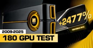 RTX 5090 против Radeon HD 5870: сравнение 180 видеокарт за 16 лет