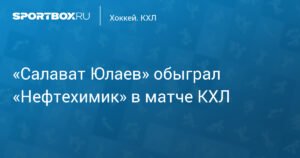 «Салават Юлаев» обыграл «Нефтехимик» в КХЛ