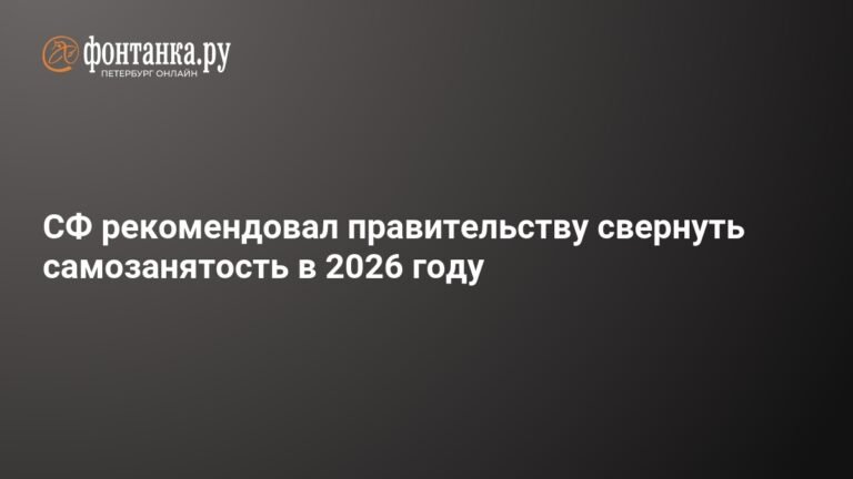 Совет Федерации предложил свернуть самозанятость в 2026 году