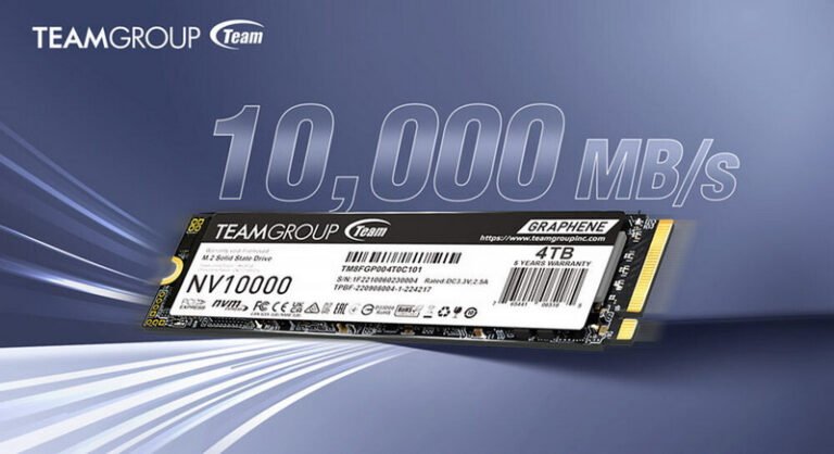 TeamGroup представила SSD NV10000 с PCIe 5.0 до 4 Тбайт