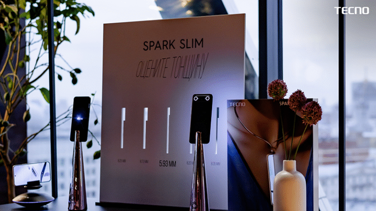 Tecno представила в России сверхтонкий смартфон Spark Slim и ноутбуки с ИИ-функциями