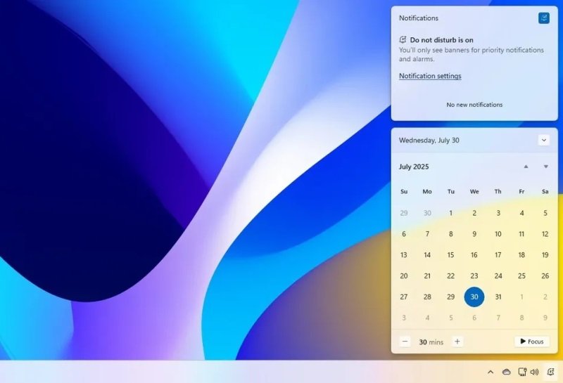 В Windows 11 появилась возможность запуска «Центра уведомлений» на любом мониторе