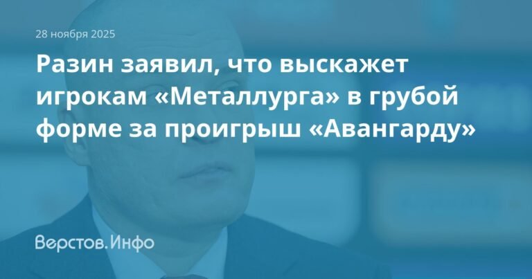 Андрей Разин раскритиковал игроков «Металлурга» за проигрыш «Авангарду»