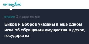 Генпрокуратура РФ подает иск об изъятии активов у Бикова и Боброва