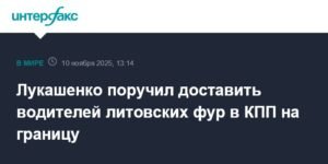Лукашенко поручил доставить водителей литовских фур к границе