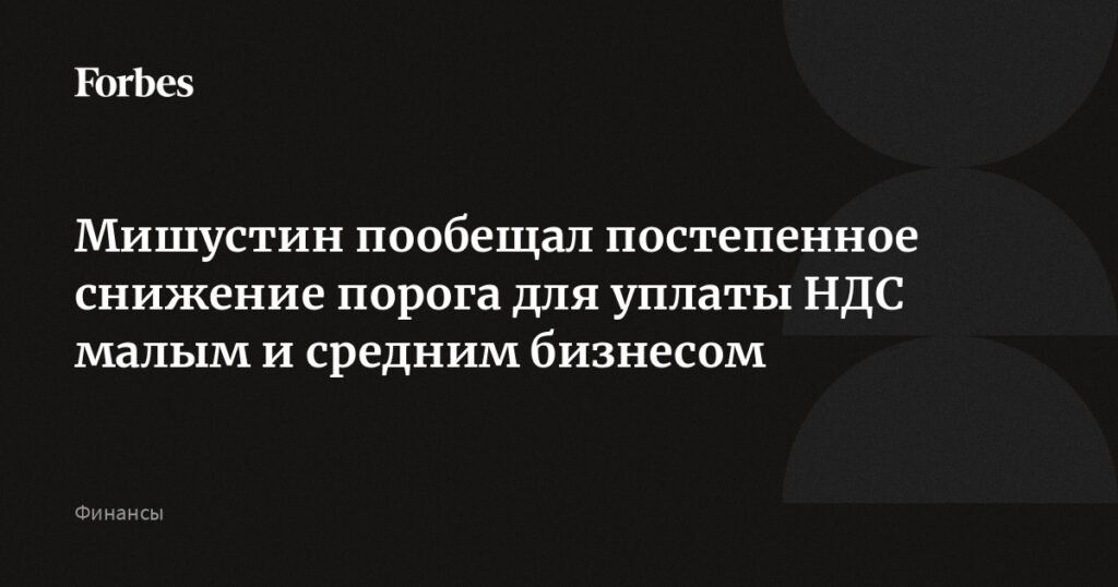 Мишустин анонсировал постепенное снижение порога для уплаты НДС малым бизнесом