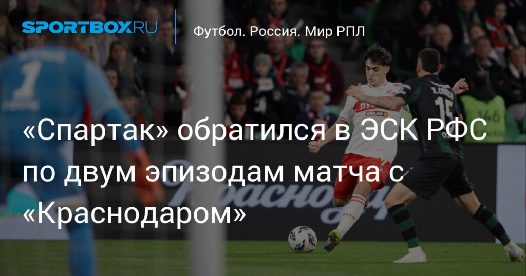 «Спартак» просит РФС разобраться с судейством в матче с «Краснодаром»