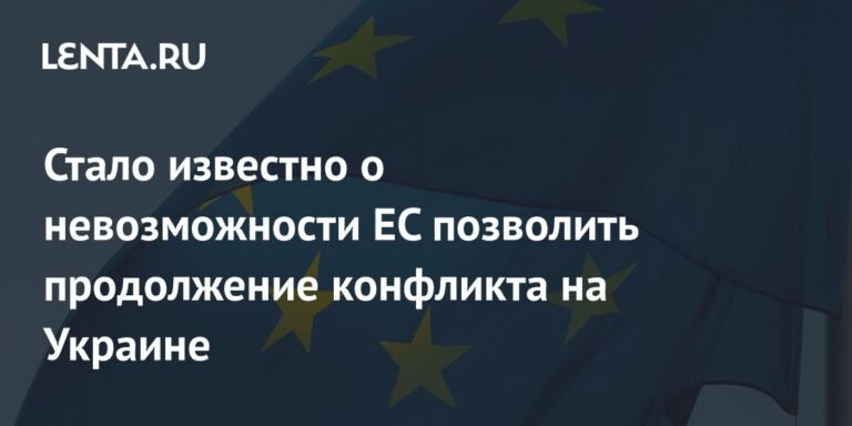 ЕС не может позволить Украине продолжать конфликт