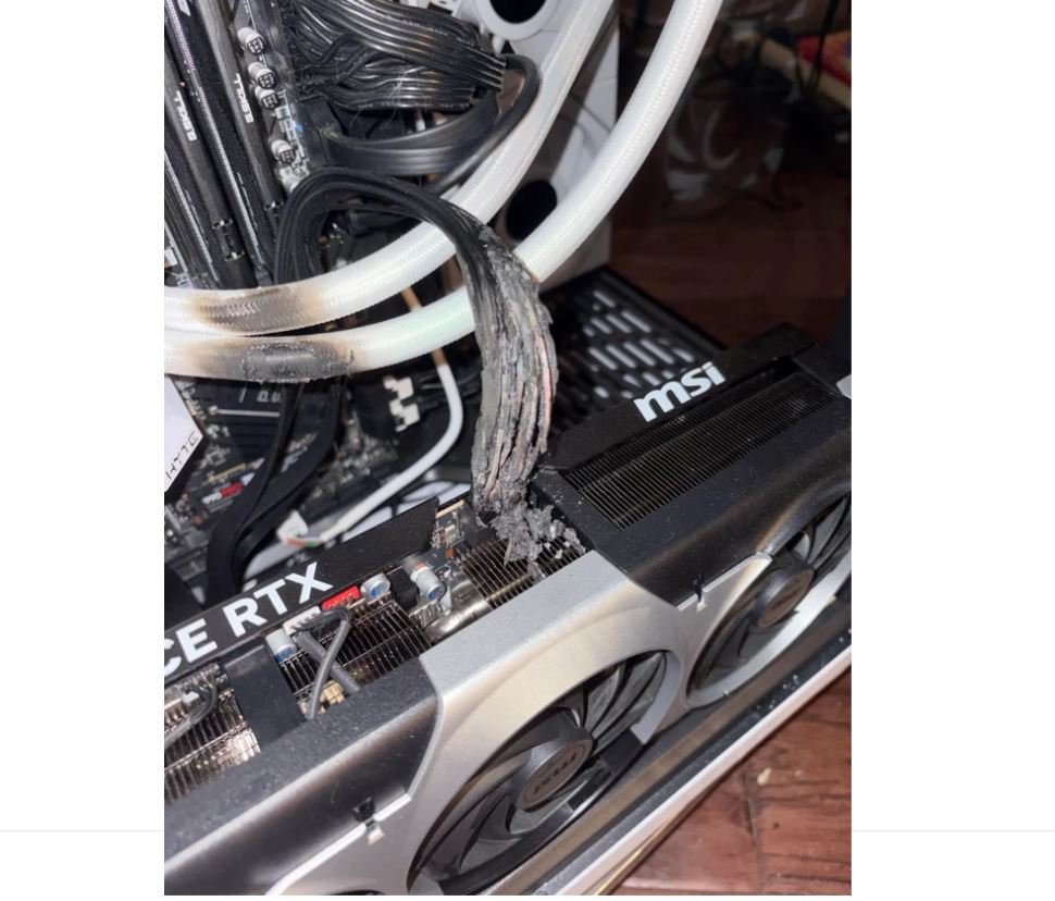 GeForce RTX 5090: Пользователь сообщил о повреждении ПК из-за возгорания разъёма питания