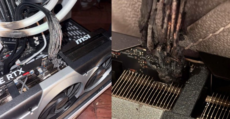 GeForce RTX 5090 сгорел из-за оплавления разъёма 12V-2×6