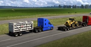 Иллинойс в American Truck Simulator: сельская местность и ветряки