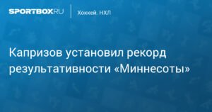 Кирилл Капризов установил исторический рекорд результативности Миннесоты