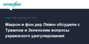 Макрон и фон дер Ляйен обсудили с Трампом и Зеленским гарантии безопасности для Украины