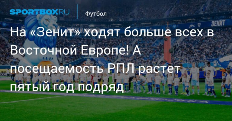 Посещаемость РПЛ растет пятый год подряд: «Зенит» лидер