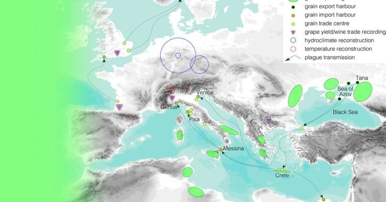 Вулканические извержения и Черная смерть: новая версия истории