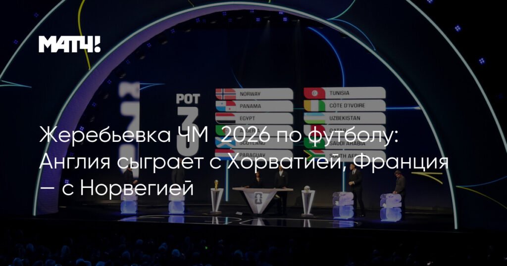 Жеребьевка ЧМ-2026: Англия против Хорватии, Франция - Норвегия
