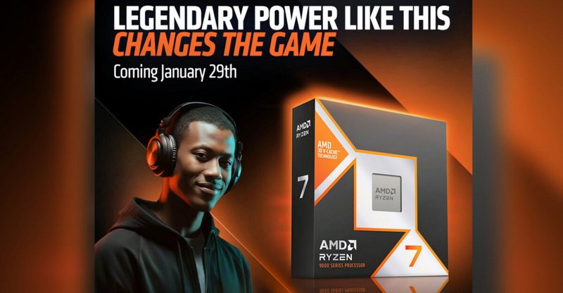 AMD Ryzen 7 9850X3D: Релиз 29 января, цена $499