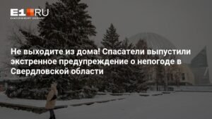 Экстренное предупреждение: снегопад в Свердловской области