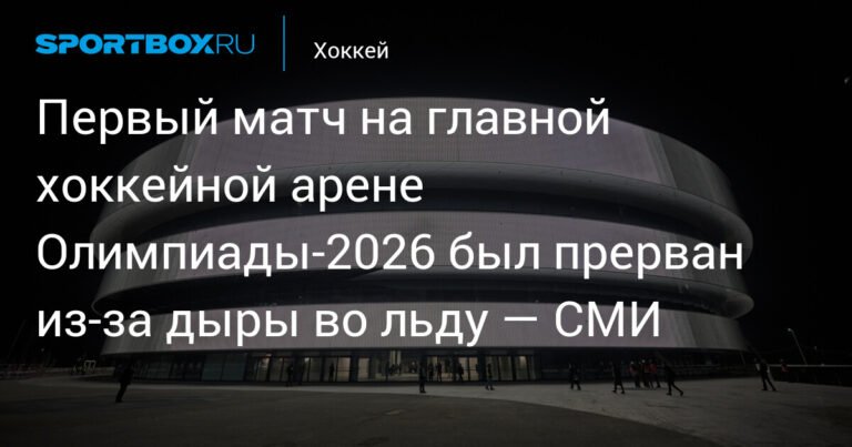 Хоккейный матч на Олимпиаде-2026 прерван из-за дыры во льду