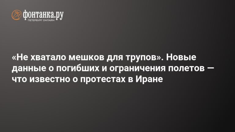 Протесты в Иране: новые данные о погибших и ограничения полетов