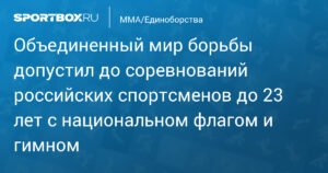 Российские спортсмены до 23 лет выступят на соревнованиях под национальным флагом