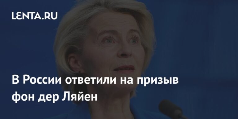 В России ответили на призыв фон дер Ляйен о мирном плане
