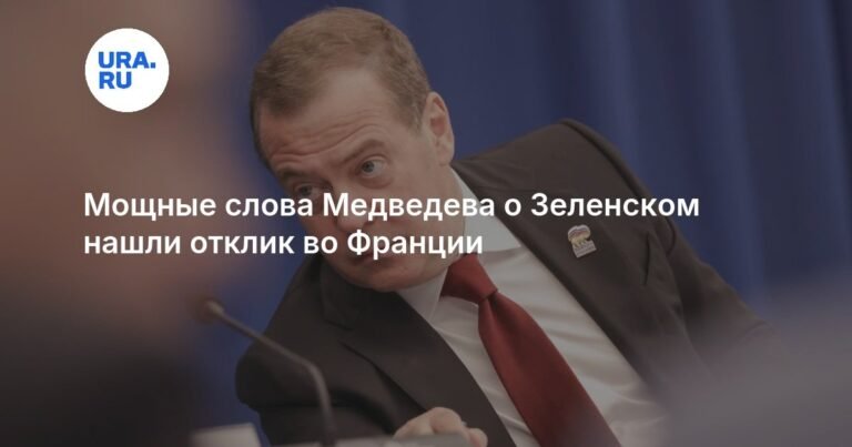 Заявление Медведева о Зеленском вызвало резонанс во Франции