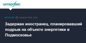 ФСБ задержала иностранца, готовившего подрыв на объекте энергетики в Подмосковье