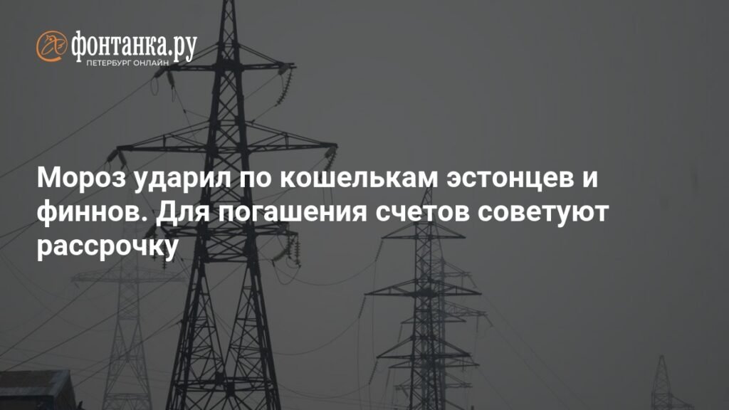 Мороз и счета за электричество: финнам и эстонцам рекомендуют рассрочку