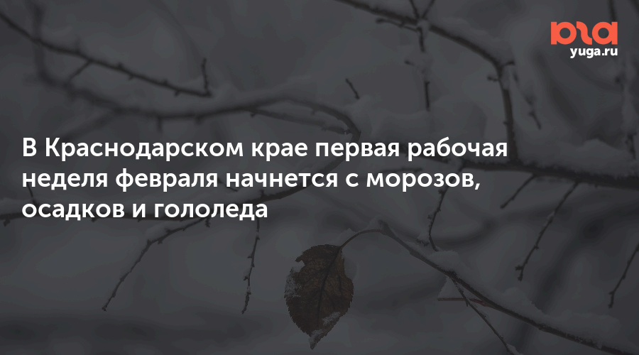 Морозы и осадки: погода в Краснодарском крае в начале февраля