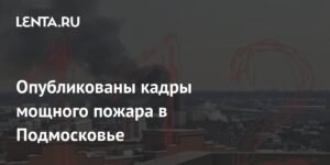 Мощный пожар в Подмосковье: опубликованы кадры с места событий