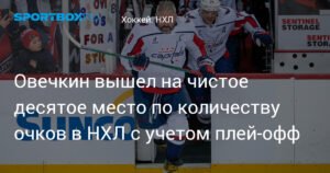 Овечкин поднялся на десятое место по очкам в НХЛ