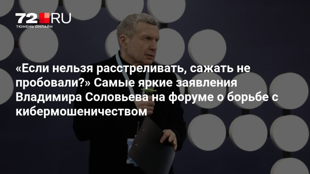 Соловьев предложил жесткие меры борьбы с кибермошенниками