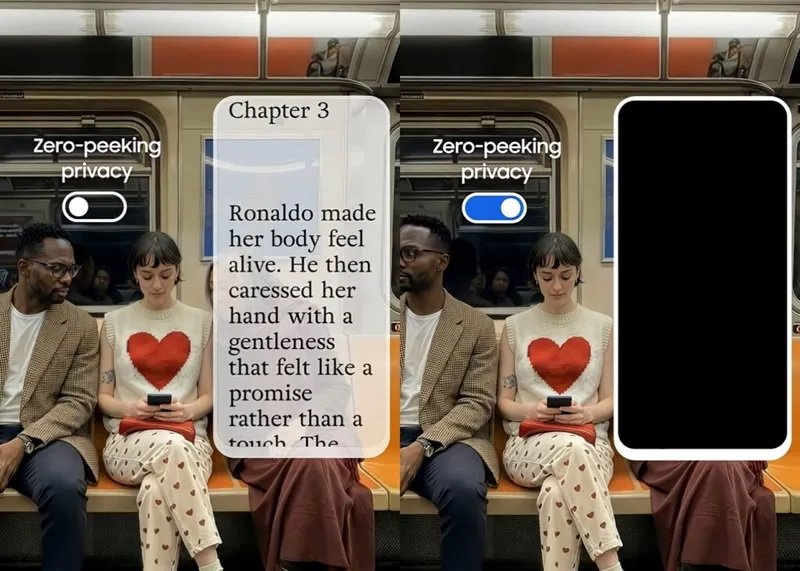 Защита от подглядываний на Galaxy S26: как работает Privacy Display