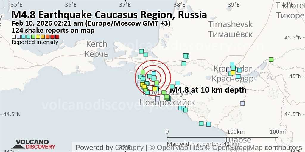 Землетрясение магнитудой 4.8 в России: подробности и последствия