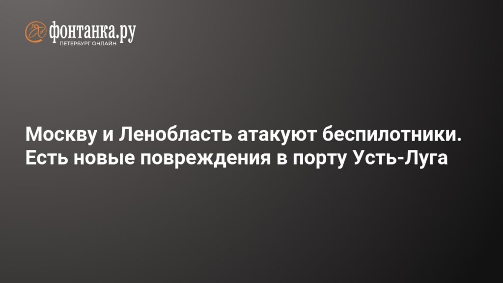 Беспилотники атакуют: Москва и Ленобласть под ударом